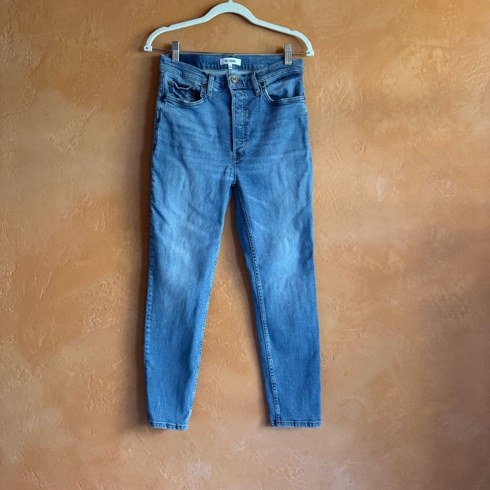 RE/DONE Originals High Rise Jeans Light Wash Premium Denim Size 29